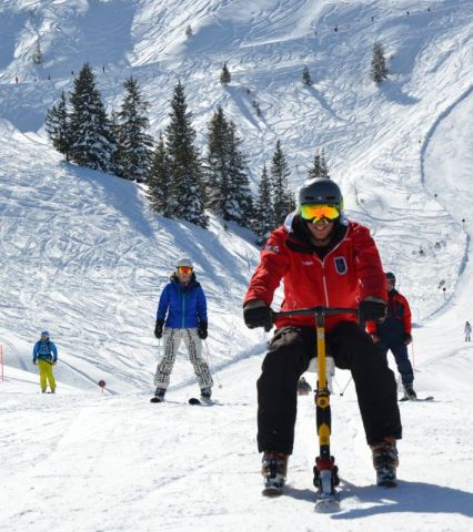 Skibob im Winter